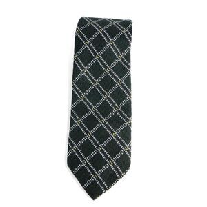 Haband Vintage Windowpane Neck Tie Forest‎ Green / White